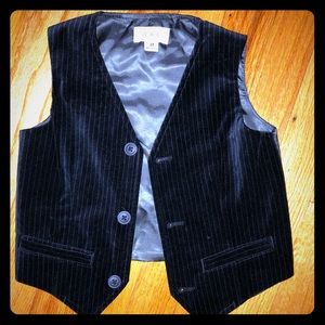 Pinstripe Velvet Blazer